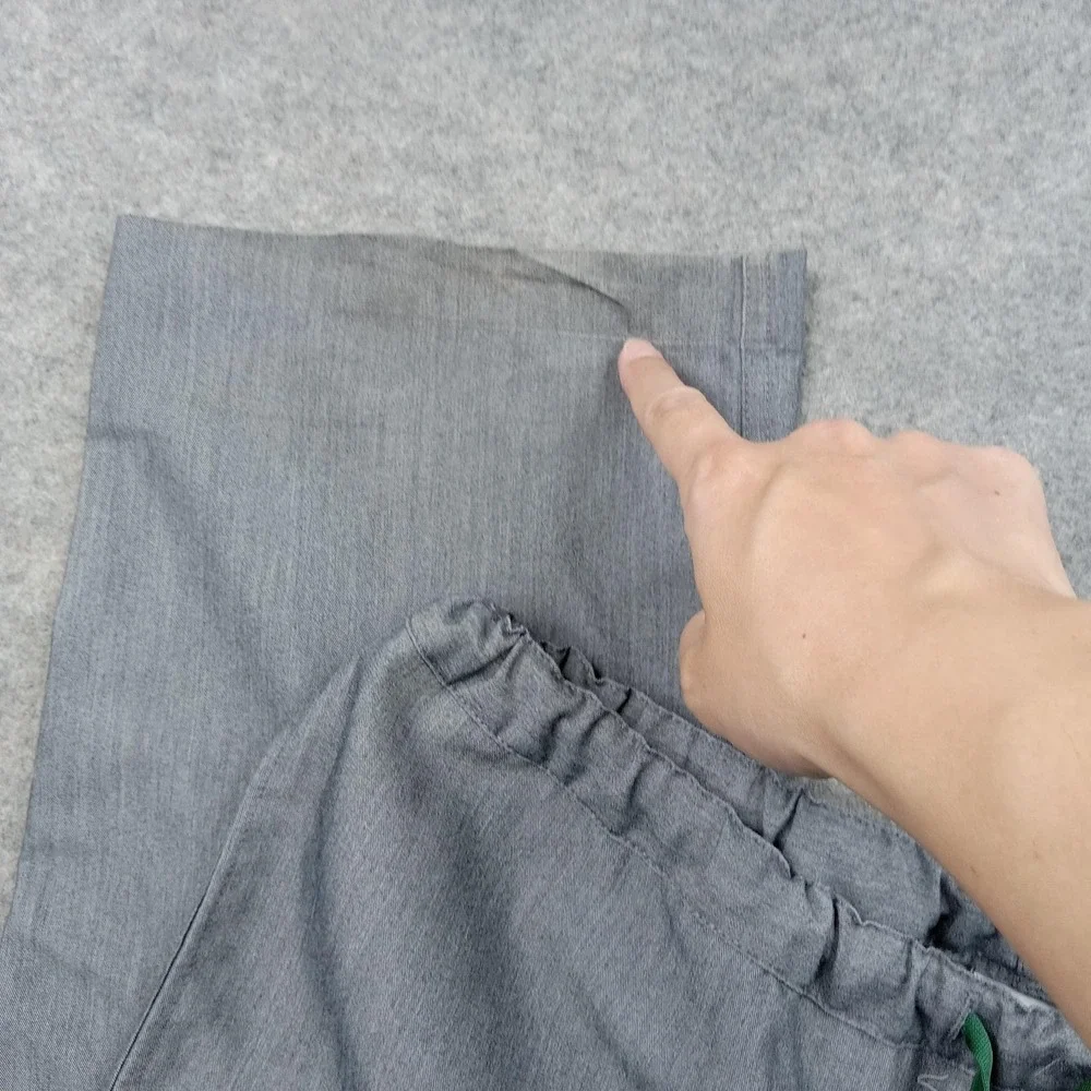 Figs Scrub Pants Mens Medium Gray Straight Leg Drawstring Waist Medical Uniform